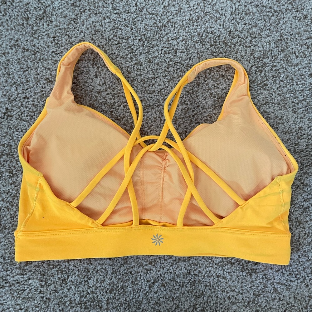 ❌SOLD❌ Yellow Athleta Strappy Bra